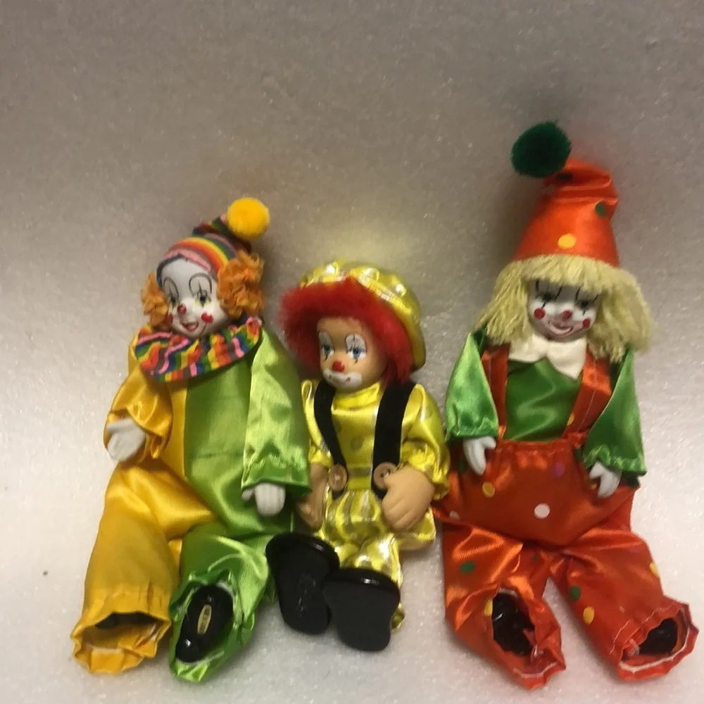 Vintage clown decor-3 pcs